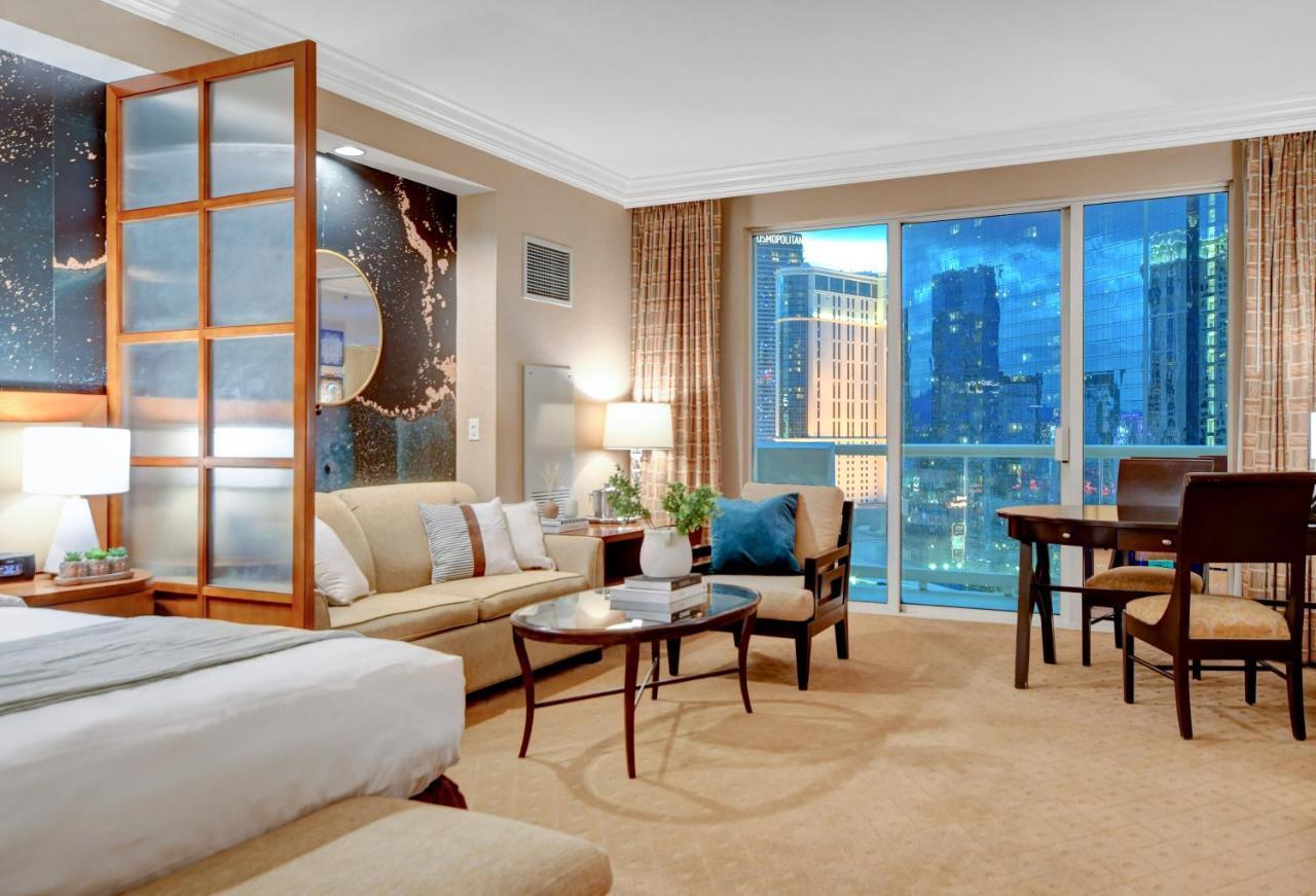 Balcony Full Strip View Suite Mgm Signature Free Valet Las Vegas Eksteriør billede